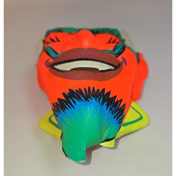 Devil Halloween Mask Black Light Reactive Zest Bar Giveaway 1960s Vacuform - Picture 5 of 15